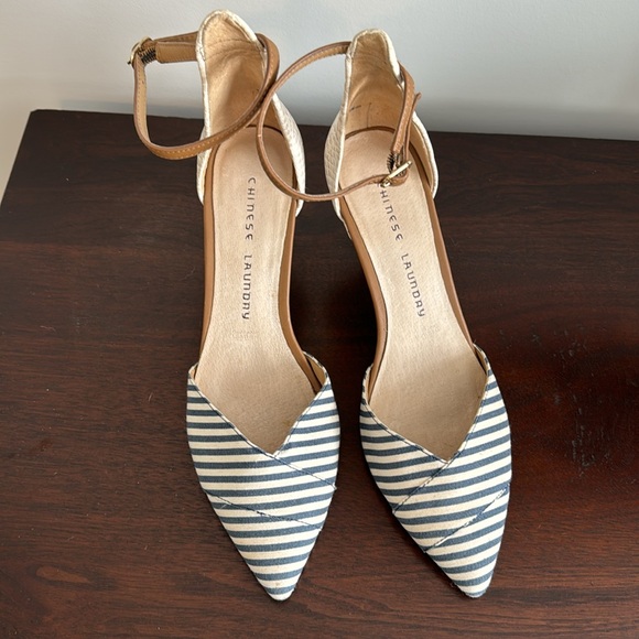 Chinese Laundry kitten heel slingbacks sz 7.5 - Picture 2 of 4